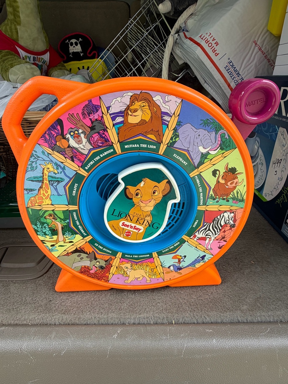 Vintage 1989 Disney Mattel Lion King See ‘N’ Say Talking Toy Tested and Working